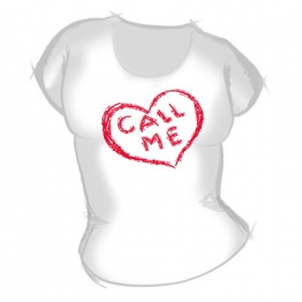 Женская футболка "Поцелуй меня 1" с принтом на сайте mosmayka.ru