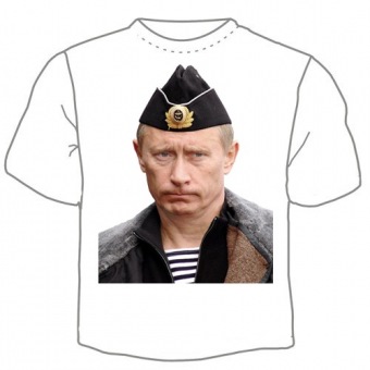 Мужская футболка "Путин 5" с принтом на сайте mosmayka.ru