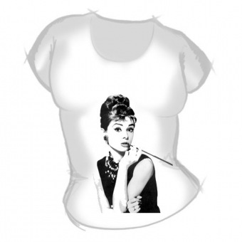 Женская футболка "Одре Хебберн" с принтом на сайте mosmayka.ru