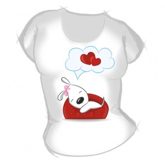 Женская футболка "Собачка2" с принтом на сайте mosmayka.ru
