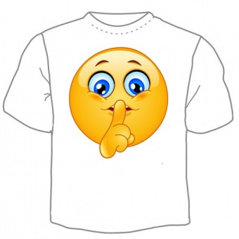 Мужская футболка "Смайлик 2" с принтом на сайте mosmayka.ru