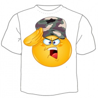 Мужская футболка "Смайл" с принтом на сайте mosmayka.ru