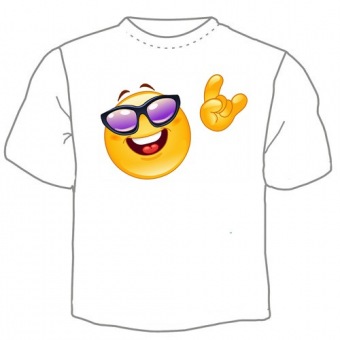 Мужская футболка "Смайлик 4" с принтом на сайте mosmayka.ru