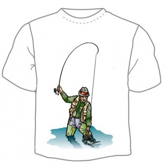 Мужская футболка "Рыбак 6" с принтом на сайте mosmayka.ru