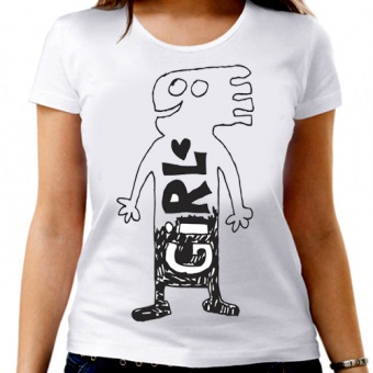 Парная футболка "Девочка" женская с принтом на сайте mosmayka.ru