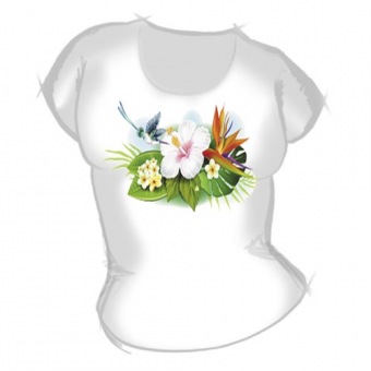 Женская футболка "Цветочки 1 1" с принтом на сайте mosmayka.ru