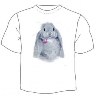 Детская футболка "Кролик с клевером" с принтом на сайте mosmayka.ru