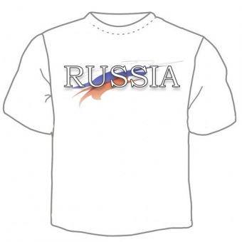 Мужская футболка "Футболка для мужчин "Россия" с принтом на сайте mosmayka.ru