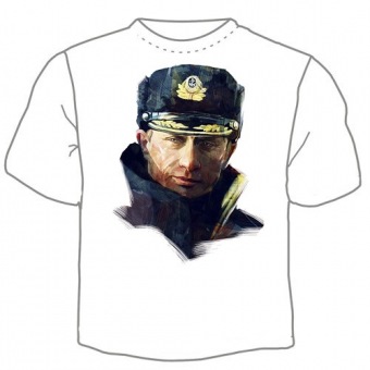 Мужская футболка "Путин 1" с принтом на сайте mosmayka.ru