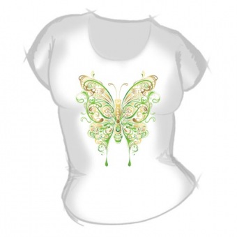 Женская футболка "Бабочка" с принтом на сайте mosmayka.ru