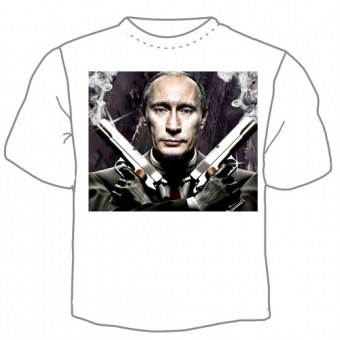 Мужская футболка "Путин 4" с принтом на сайте mosmayka.ru