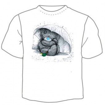 Детская футболка "Мишка под зонтиком" с принтом на сайте mosmayka.ru