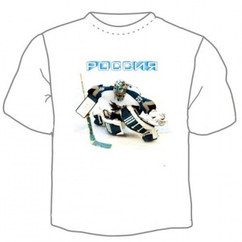 Мужская футболка "Хоккей 2" с принтом на сайте mosmayka.ru