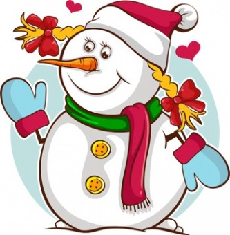 Новогодняя футболка "Снеговик девочка" с принтом на сайте mosmayka.ru