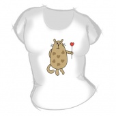 Женская футболка "Котик" с принтом на сайте mosmayka.ru