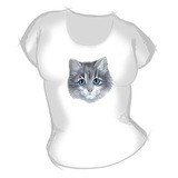 Женская футболка "Мордашка кошки" с принтом на сайте mosmayka.ru