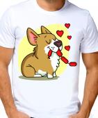 Парная футболка "Собачки 5" мужская с принтом на сайте mosmayka.ru