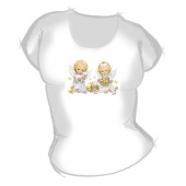 Женская футболка "Ангелочки" с принтом на сайте mosmayka.ru